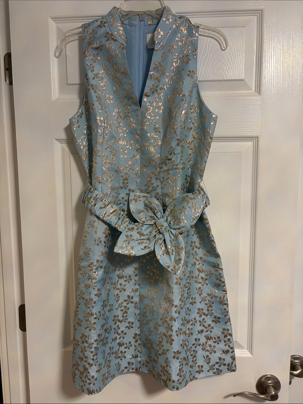 Brand new never worn Lilly Pulitzer Light Blue Dress with Gold Floral Accents